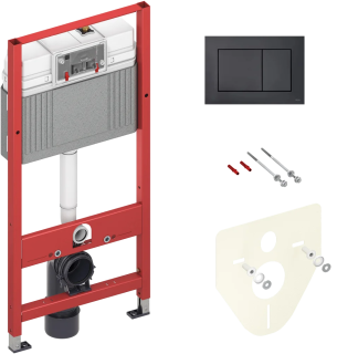 Система инсталляции для унитазов TECE Now 9400414 4 в 1 с кнопкой смыва Черный